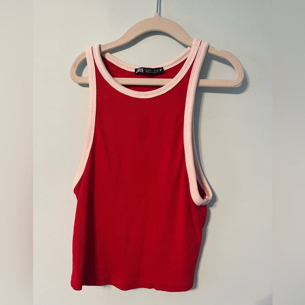 Zara High-neck Cotton Top